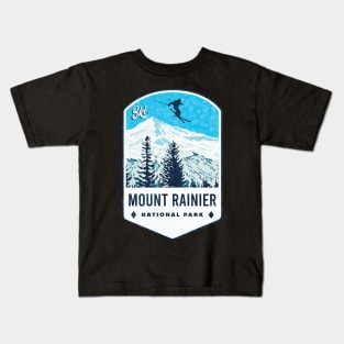 Ski Mount Rainier National Park - South Face Kids T-Shirt